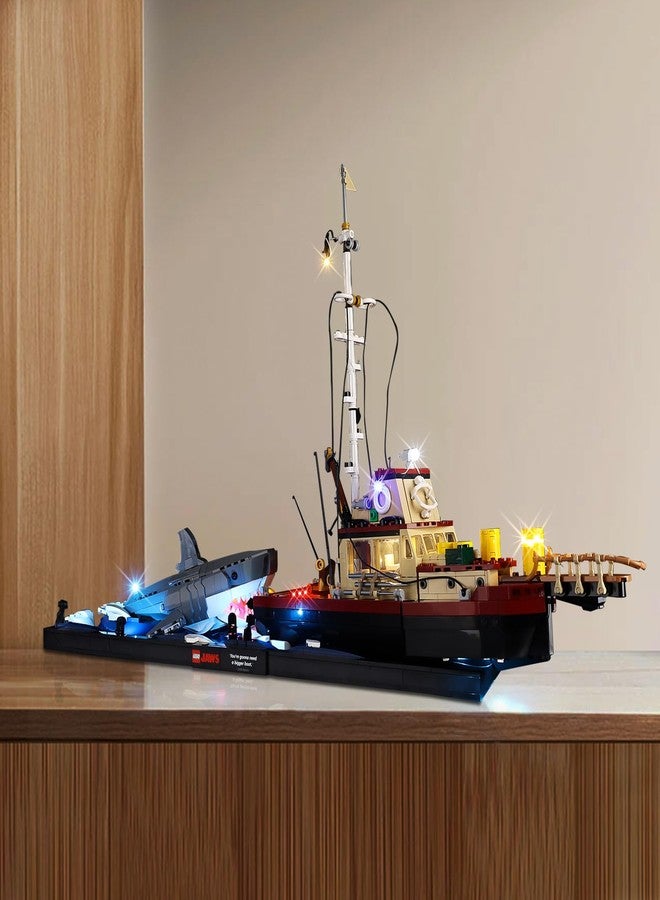 Kyglaring طقم إضاءة LED من Kyglaring متوافق مع مجموعة Lego 21350، ملحقات إضاءة متوافقة مع مجموعة نماذج Ideas Jaws، أضواء فقط (النموذج غير متضمن)، إصدار RC. - Image 4